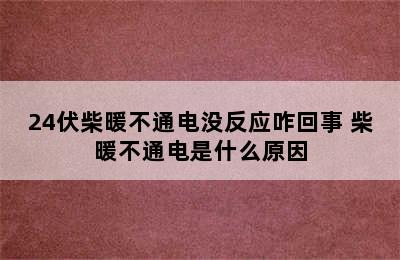 24伏柴暖不通电没反应咋回事 柴暖不通电是什么原因